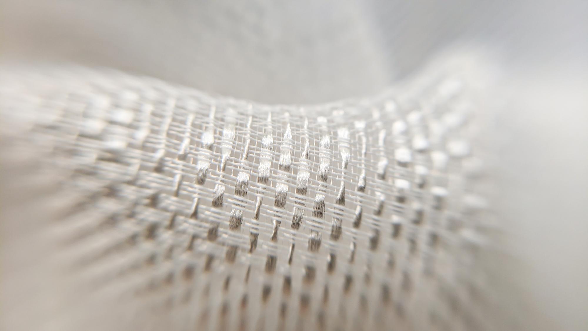 Close-up of satin stitch detail